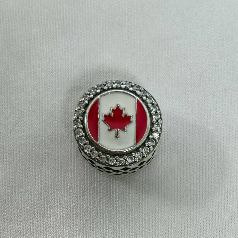 Pandora Canada Flag pendant, S925 Silver Jewelry
